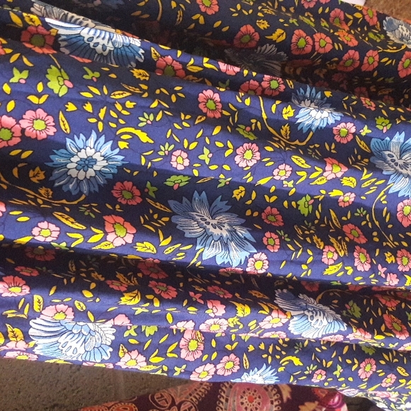 R. VOVIMOS BOHO Maxi Wrap Dress Blue Floral S 4/6 - Picture 4 of 6